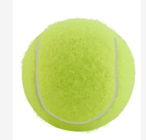 6.3 cm diameter rubber dog tennis ball toy in multiple colours including blue, green, pink, and orange