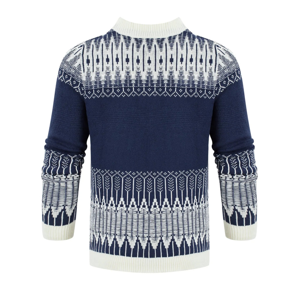 Men's knitted pullover sweater in various styles and sizes for autumn and winter wear