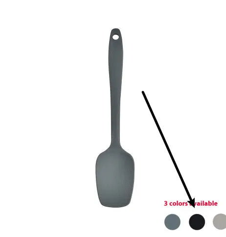 12-piece silicone kitchen utensil set with storage bucket in black, including ladle, spatula, claw tools and egg beater