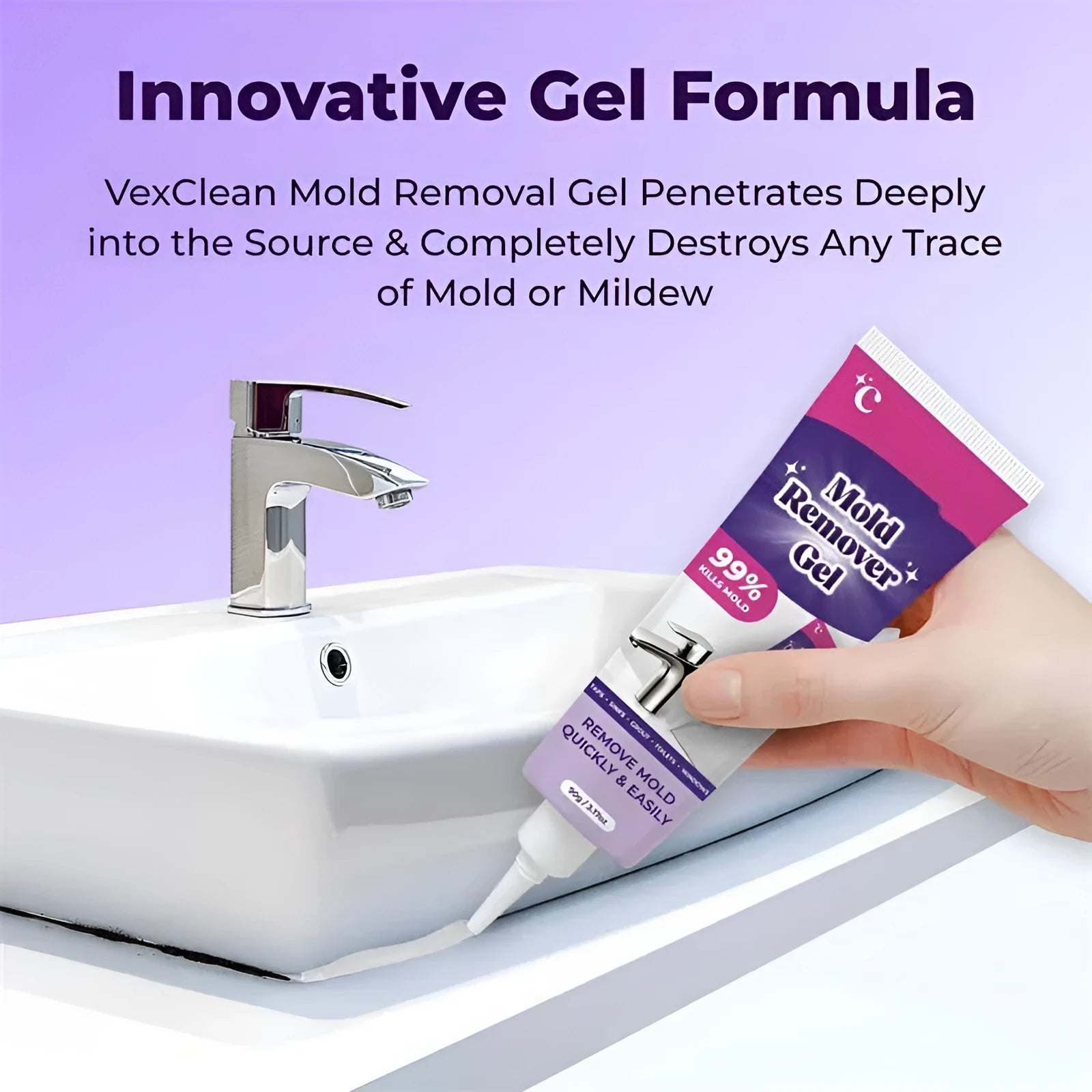 90g tube of gentle cleansing nursing gel with deionized water and sodium hypochlorite formula.