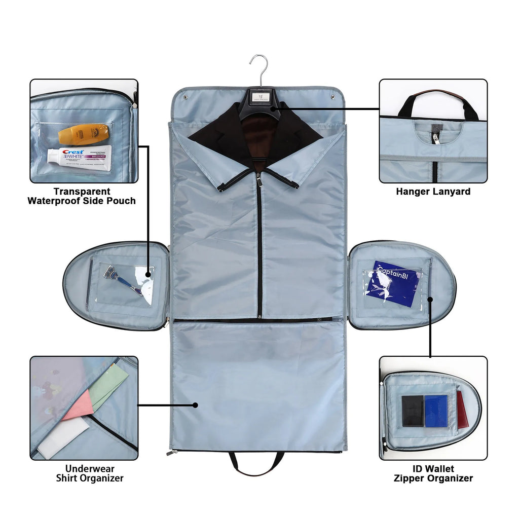 Oxford cloth folding duffel bag in dark blue with 36-55L capacity for travel and workouts