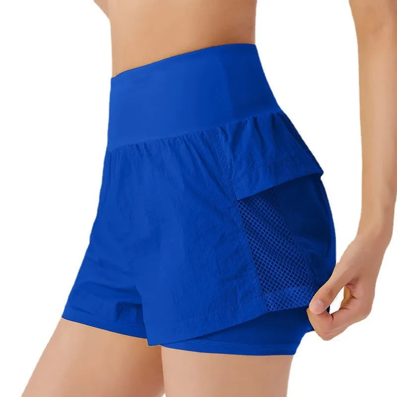 Women's cotton blend athletic shorts in loose fit with quick-drying fabric