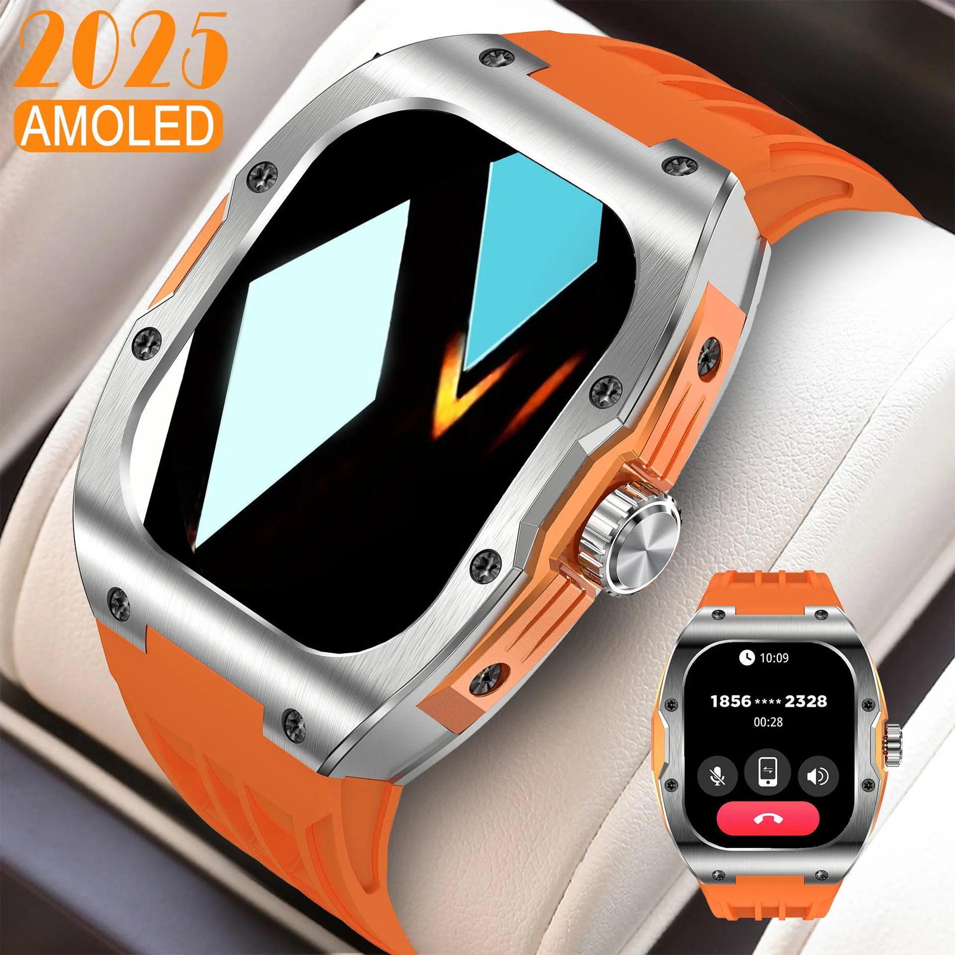 Smart watch fitness sports bracelet with AMOLED touch screen and Bluetooth calling functionality
