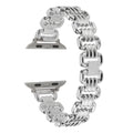 Alloy metal Apple Watch bracelet in silver, black, gold, rose gold, and Starlight colour options