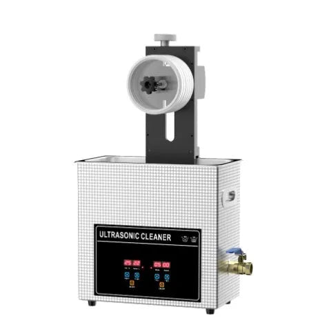 Mini ultrasonic cleaning machine with digital display and single vinyl record holder inside