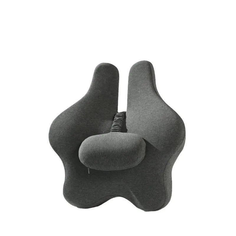 Memory foam lumbar support cushion 50x47x9cm in black dark grey light grey pink