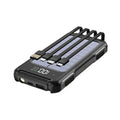 Black, green, and orange military grade mobile power bank showing 10000mAh and 20000mAh capacity options