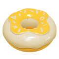 Molar teeth cleaning sound donut dog toy in pink, chocolate or yellow colours