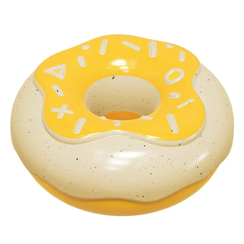 Molar teeth cleaning sound donut dog toy in pink, chocolate or yellow colours