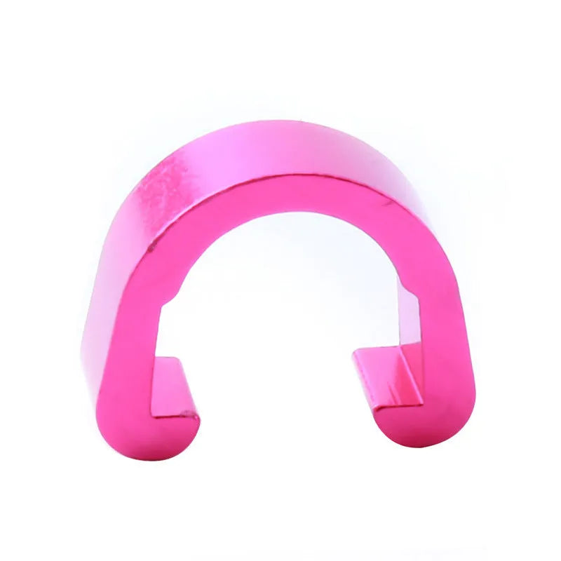 Aluminium alloy C-shaped buckle in multiple colours, showing 10.2mm x 13mm x 5mm dimensions