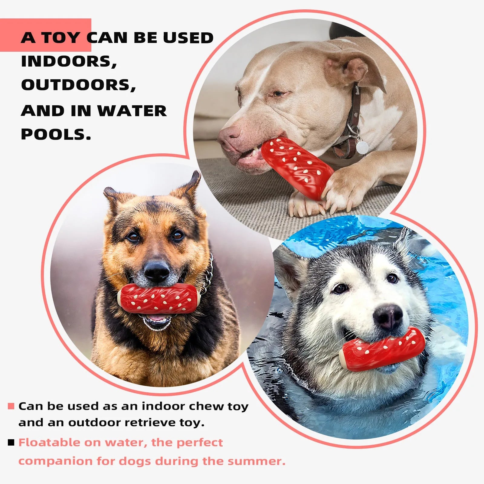 Glue Toothbrush Snack Molar Rod plastic dog chew toy in primary colour with built-in food compartment