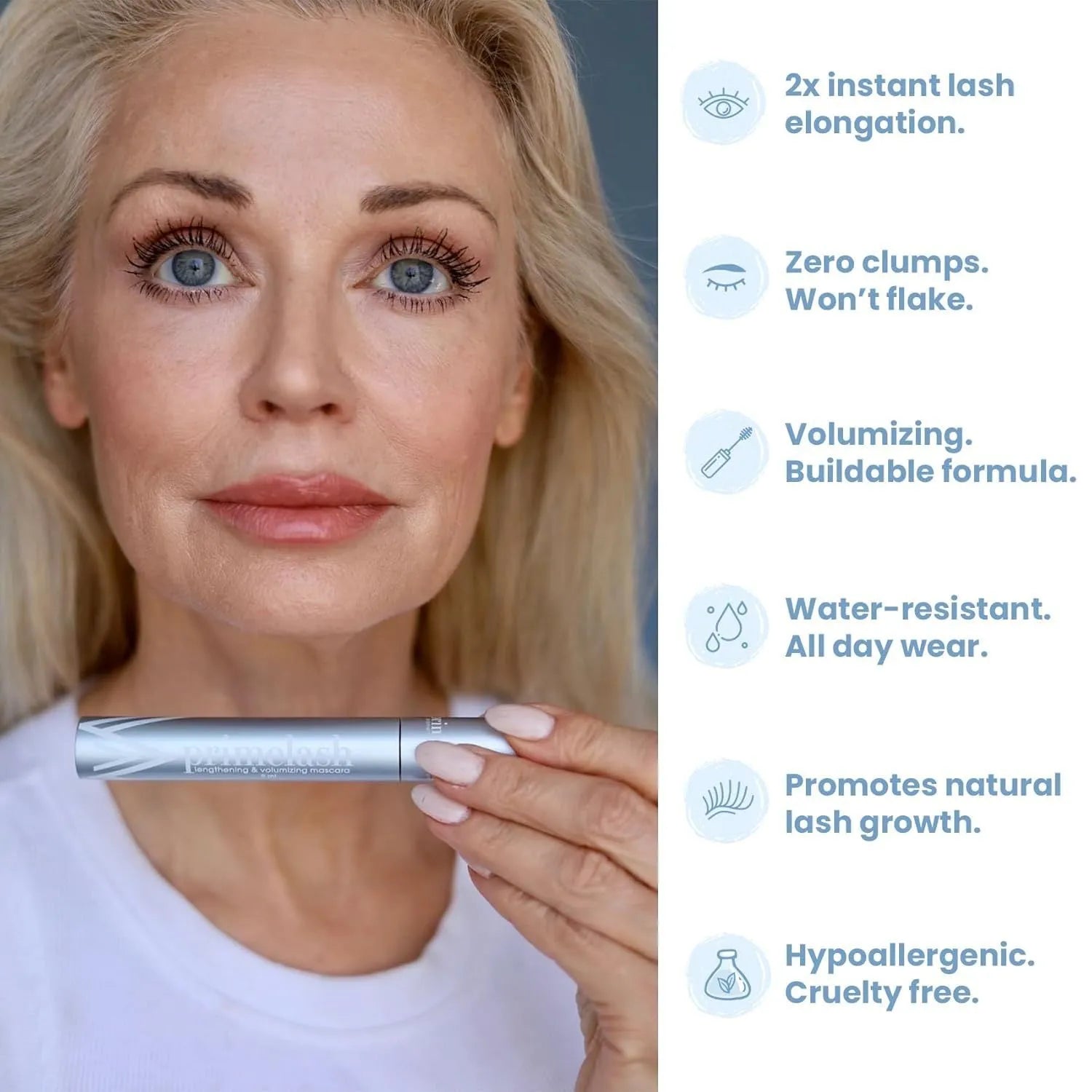 Eyelash brush comb beauty tool with fine plastic bristles for mascara application