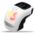 Rechargeable electric knee massager with infrared laser and vibration therapy in white and wood colour options