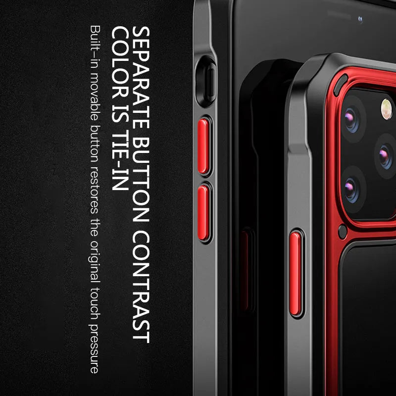 Transparent silicone iPhone 11 case showing six colour options: black, gold, green, grey, red, silver