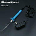 Blue electric foam cutting knife with heating pen and power adapter for polystyrene board and insulation materials