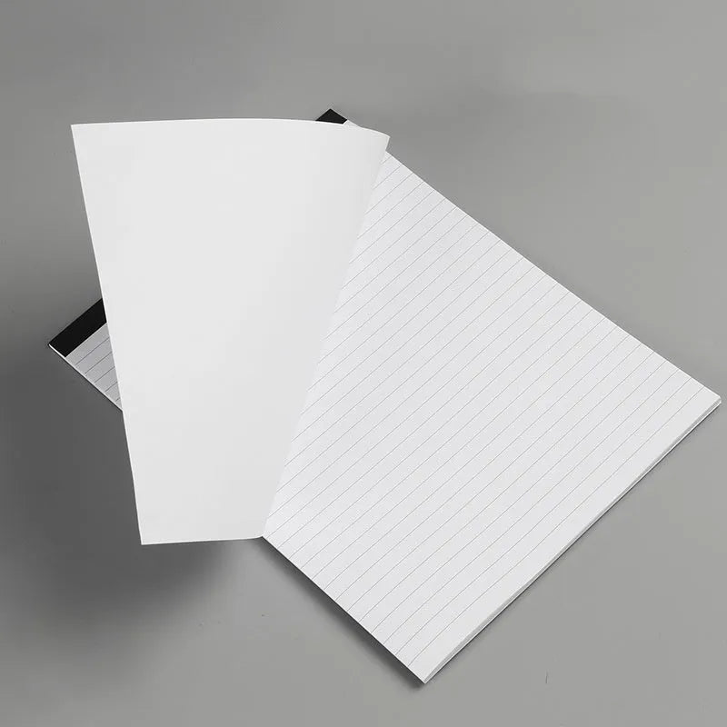 A4 tearable notebook with grid-lined pages and paper cover for meeting minutes
