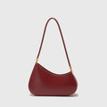 Women's oval PU leather underarm bag with single shoulder strap in seven colour options