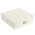 Red and white PU jewellery storage boxes for organising necklaces and rings