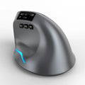 Grey Bluetooth vertical mouse with self-charging for laptop computers