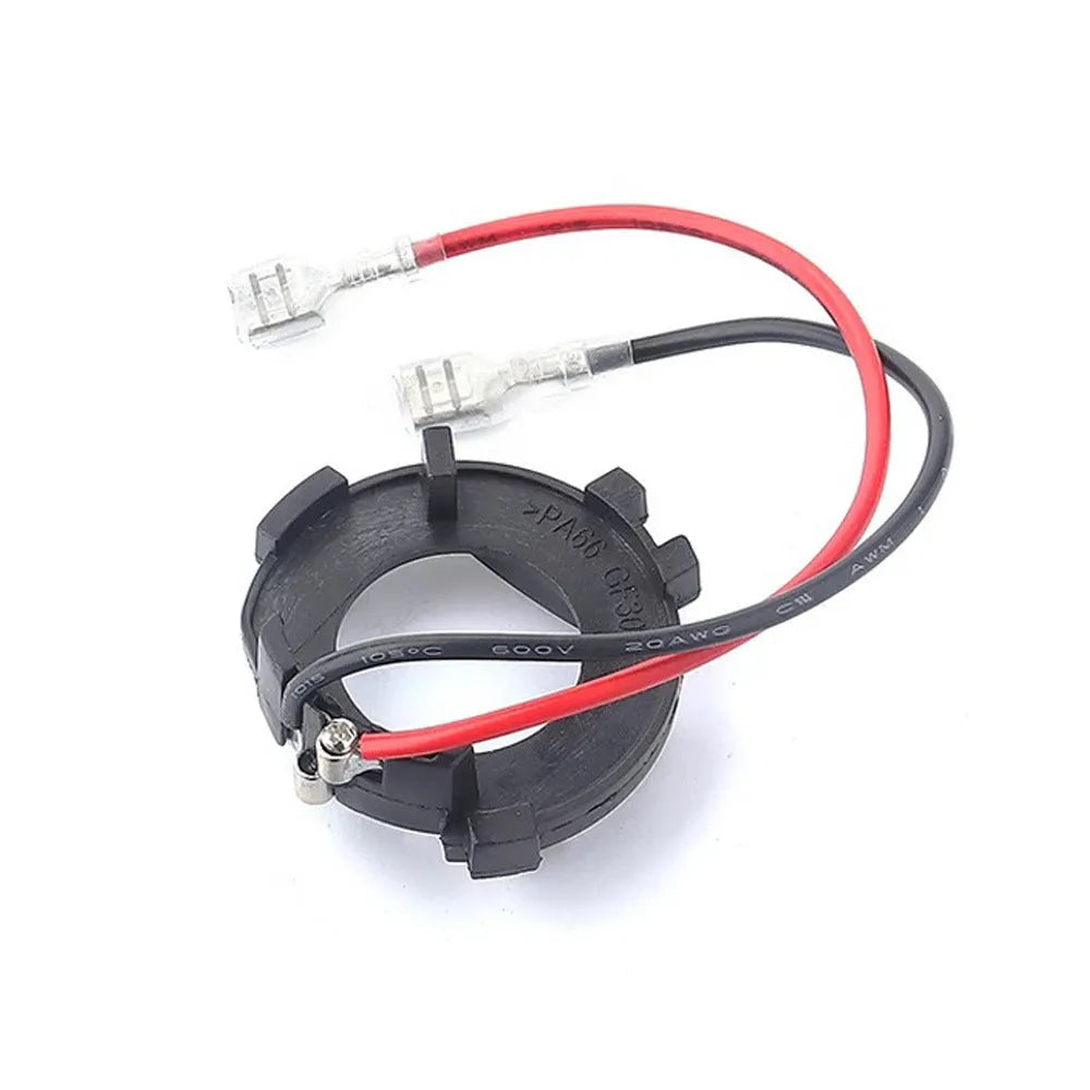 Black H7 LED headlight adapter bracket for Volkswagen Golf Jetta front headlight conversion