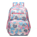 Blue children's school backpack with air pillow straps and large main compartment.