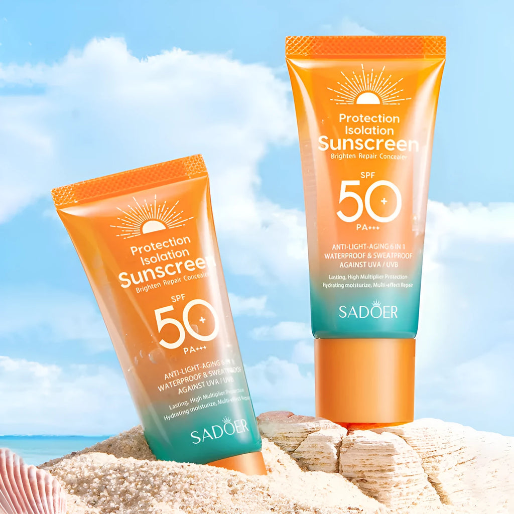 Double tube multi-effect repair isolation sunscreen 50g tube