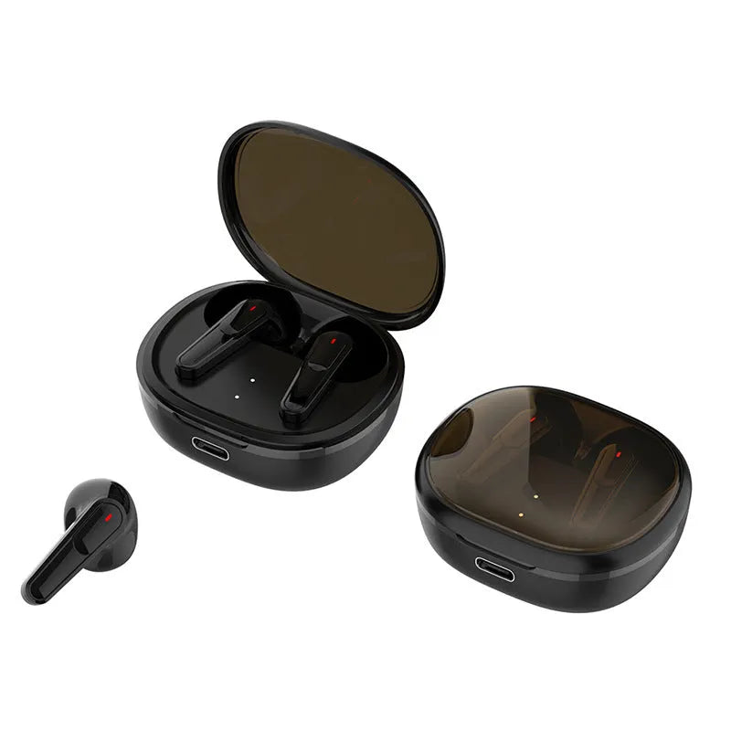 Black PRO30 noise reduction Bluetooth in-ear headset with charging case