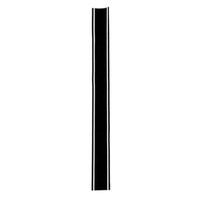 Long black reflective pinstripe motorcycle sticker for gas tank lid customisation.
