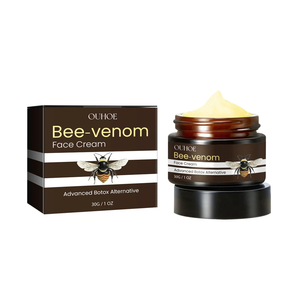 OUHOE Bee Firming Cream 30g jar with applicator for facial moisturising and firming.