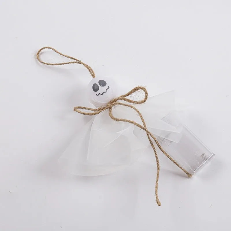 Halloween LED lighting chain with 20 ghost-shaped lights powered by battery box