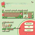 Watermelon theme blue colour mechanical keyboard keycaps with five-sided sublimation printing