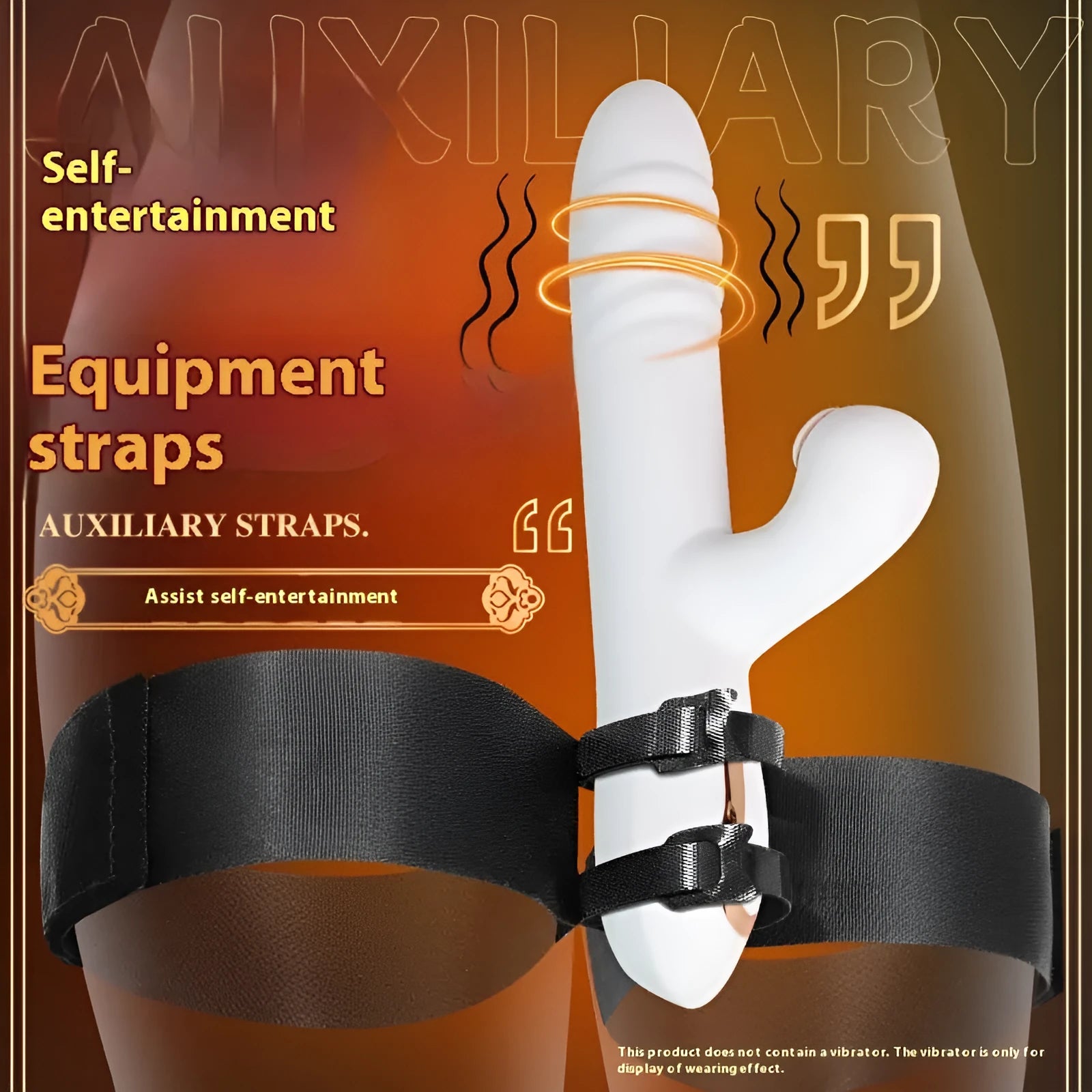 Black knitted sex toy strap for adult toy attachment