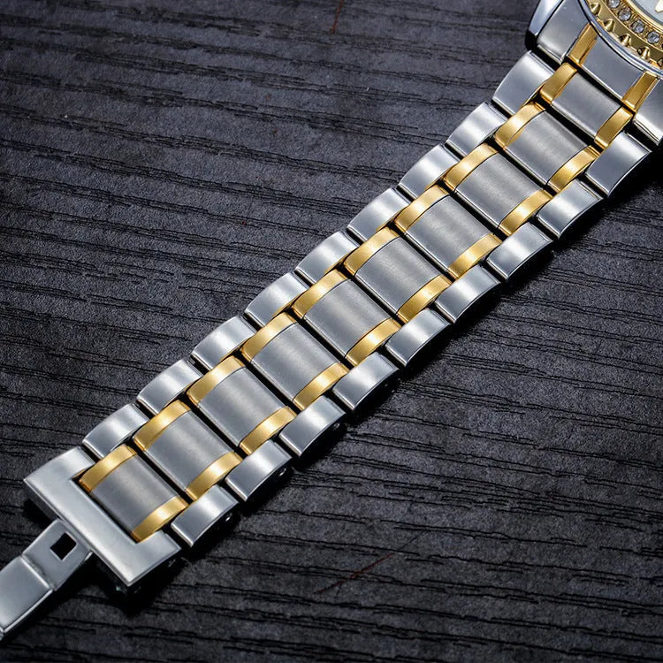 Fashionmonger men's waterproof automatic mechanical watch in gold and silver colour variants