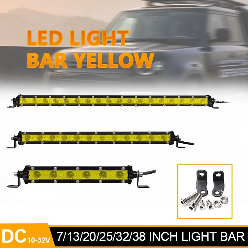 25 inch aluminium LED light bar for cars and trucks with mounting brackets