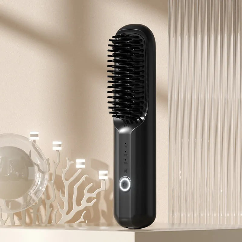 Wireless anion straightening comb in choice of four colours with Type-C charging port