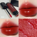 Black Citrus Mirror Lip Lacquer in shiny finish, shown in six colour shades.