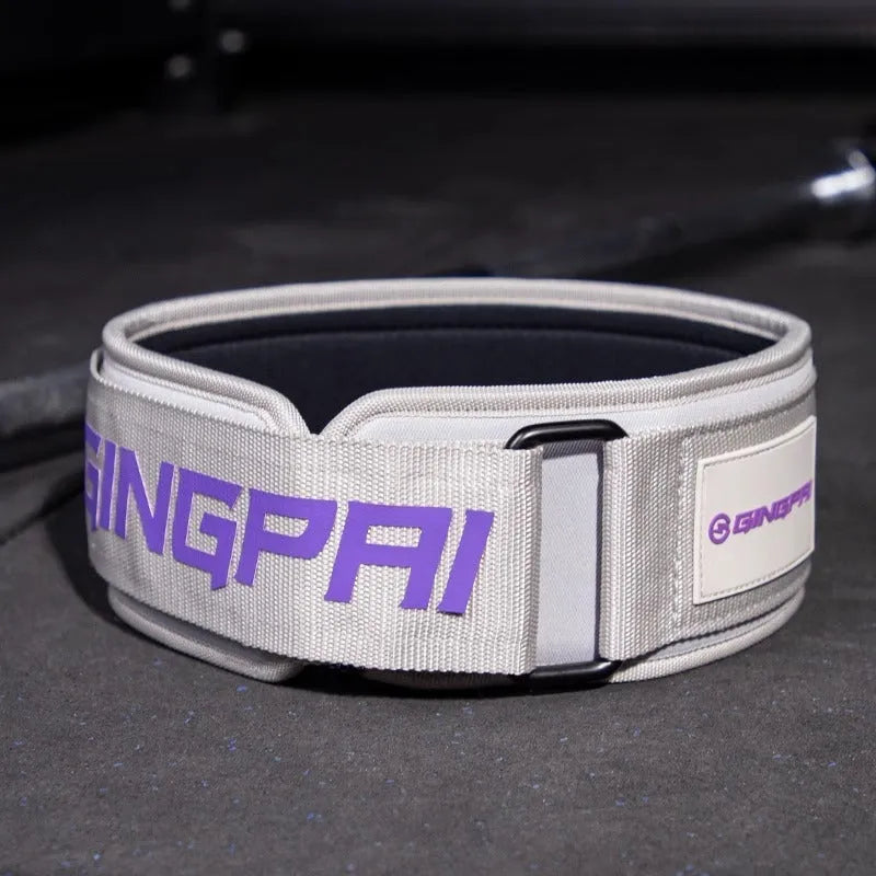 Abdominal exercising waist protection belt for weightlifting and power training