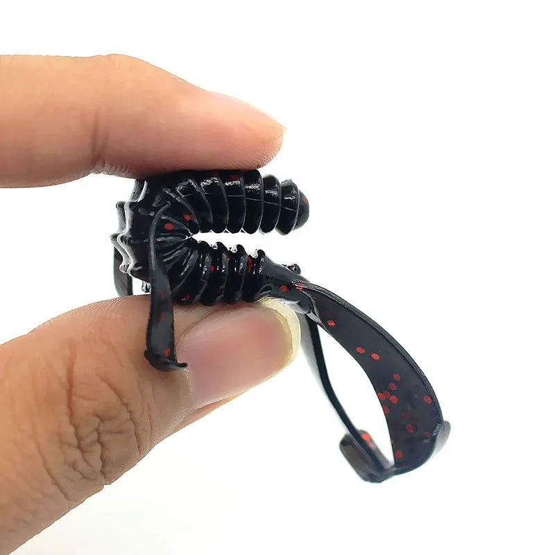 PVC soft plastic fishing lure shown in two sizes, 8cm and 12cm, with a selection of twelve different colour variations.