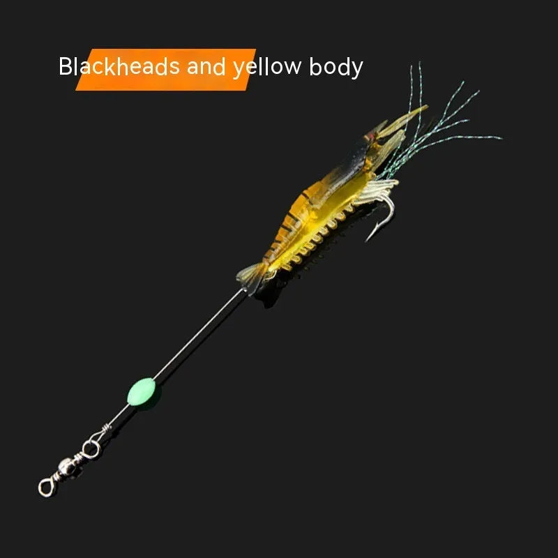 Luer soft fishing lure with hook in multiple colour options including luminous yellow and pink