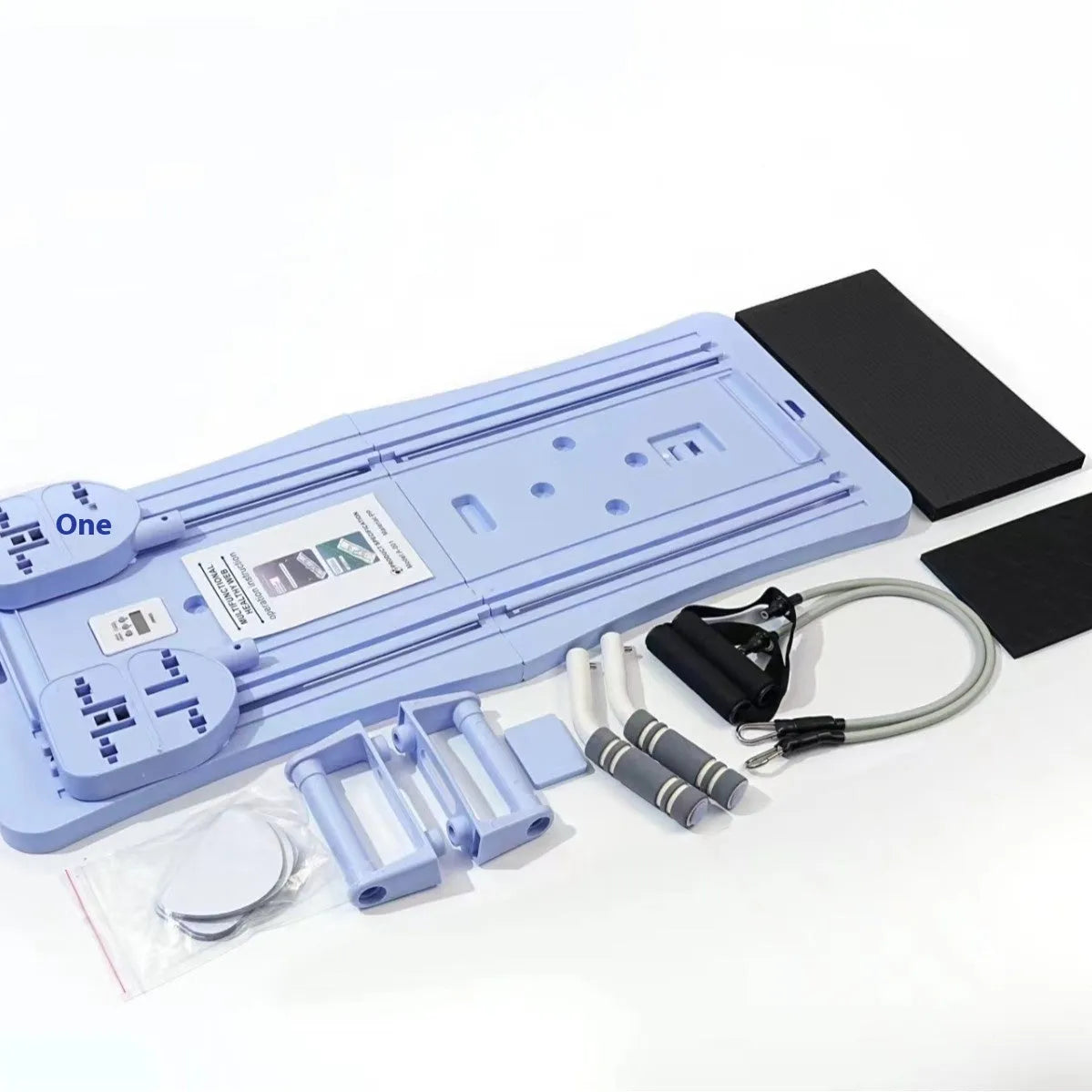 Purple foldable belly panel fitness board made from PP plastic for home exercise