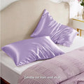 A pair of solid colour satin pillowcases in a choice of thirteen colours and four sizes.