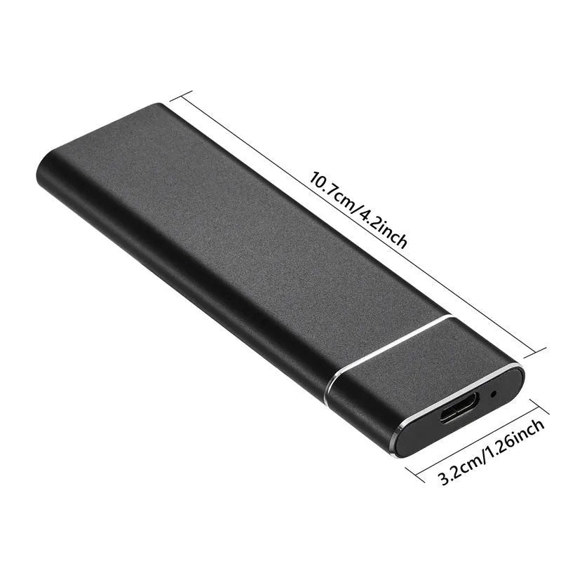 Ultra-thin 6TB external mobile hard disk with metal shell in multiple colour options including black, blue, orange, red, and silver