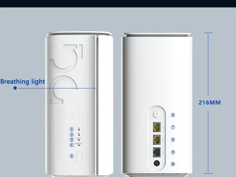 4G CPE wireless router with Qualcomm or Zhanrui chip choice, compact 51mm x 30mm x 5mm dimensions