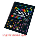 Children's large 26x19cm scratch art paper for DIY creative painting and puzzle scraping activities
