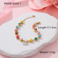 Heart-shaped stainless steel bracelet with 18K gold electroplating in women's jewellery