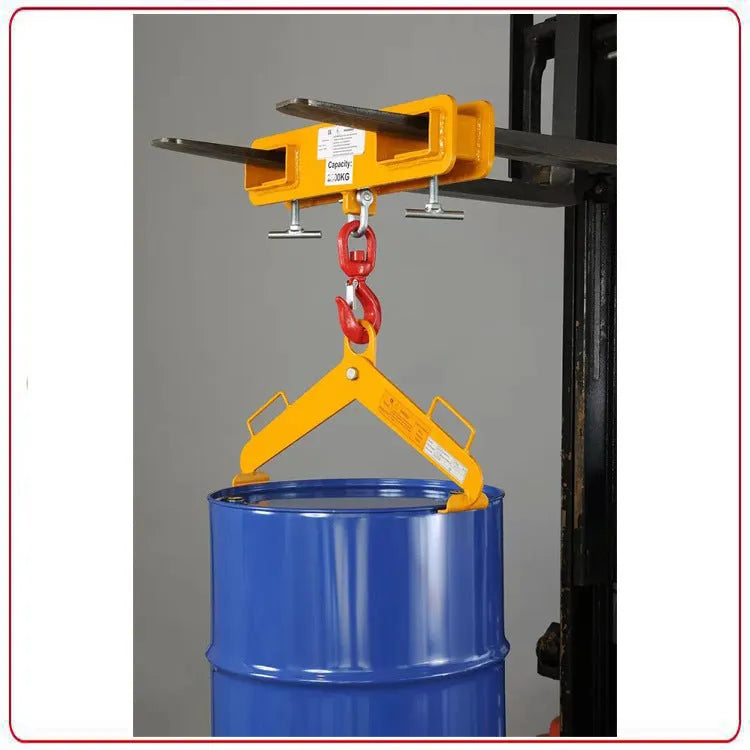 MK 500kg capacity rotatable forklift crane hook with safety locking device, made from iron.