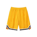 Men's loose-fit polyester sports shorts in various colours with elastic waistband