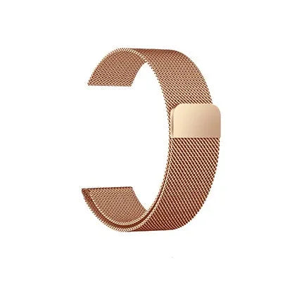 Apple Watch stainless steel mesh strap with magnetic clasp in silver, black, gold and rose gold