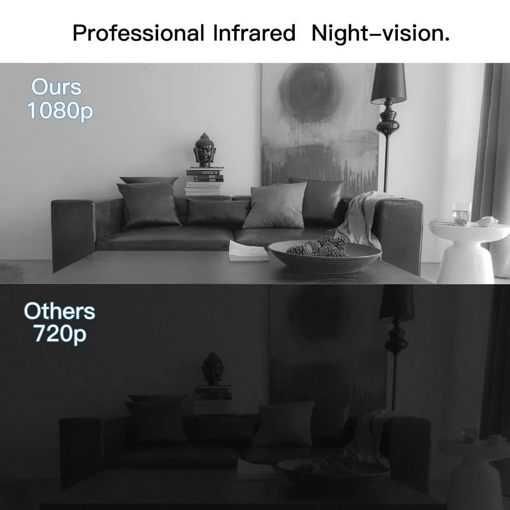 Black 1080p HD DV home camera with rotating body on a stand.