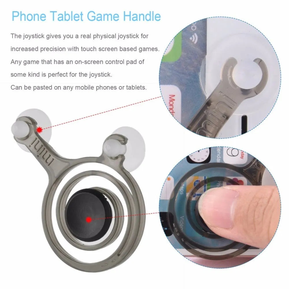 Pair of clear and black mini joysticks for mobile phone touch screen gaming control